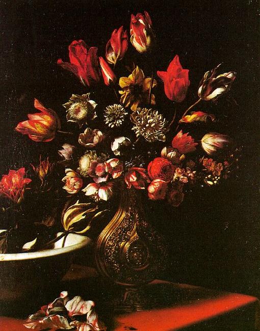 Carlo  Dolci Vase of Flowers Sweden oil painting art